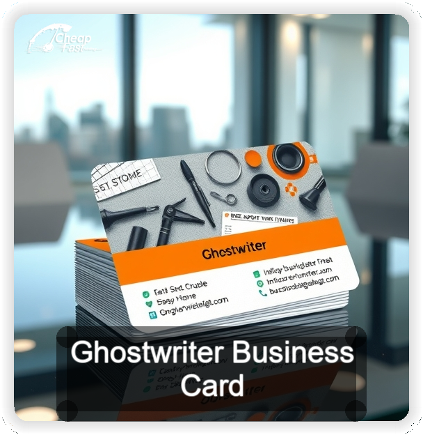 Ghostwriter business card design sample