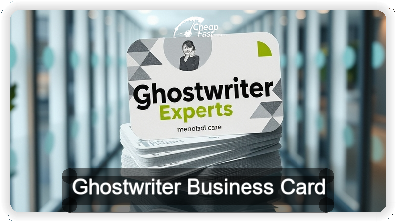 Ghostwriter business card design sample