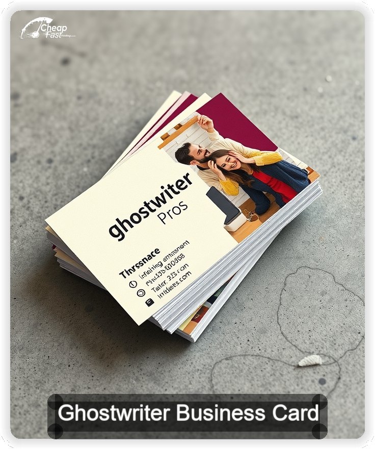 Ghostwriter business card design sample