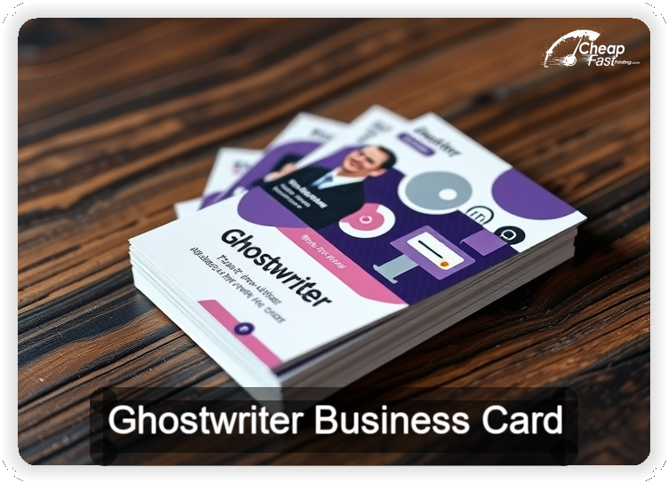 Ghostwriter business card design sample