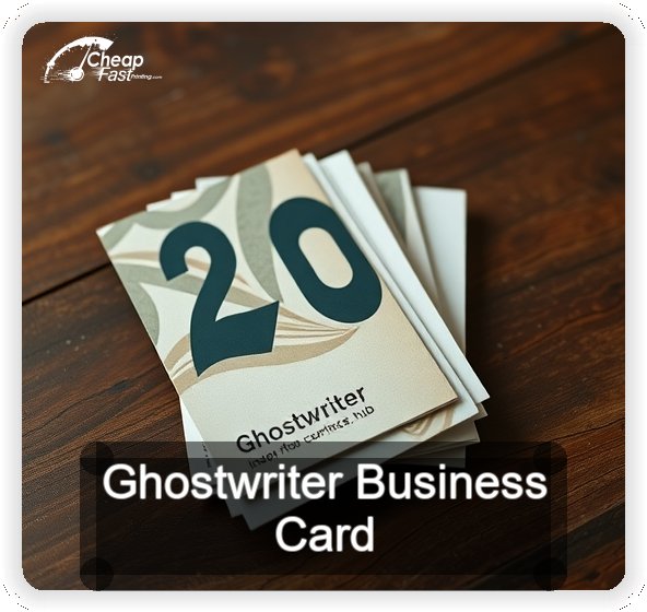 Ghostwriter business card design sample