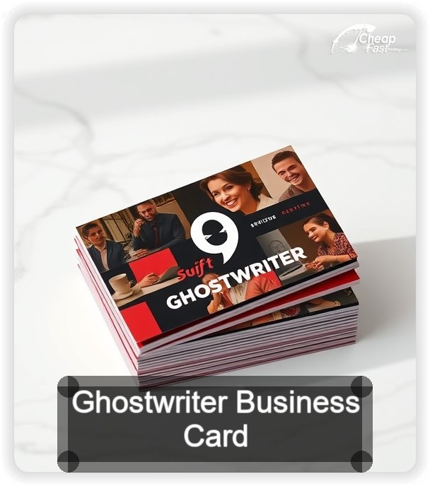 Ghostwriter business card design sample
