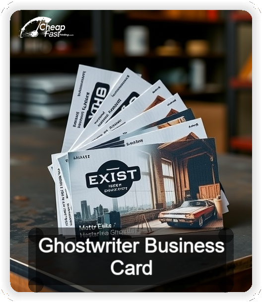Ghostwriter business card design sample