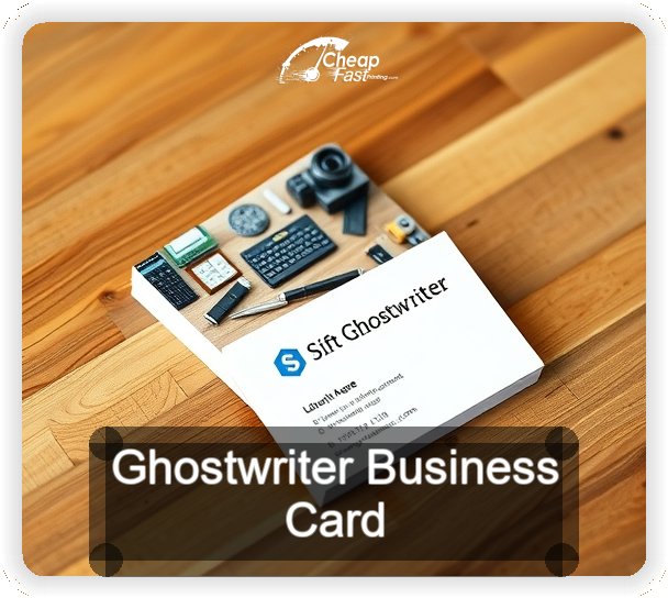 Ghostwriter business card design sample