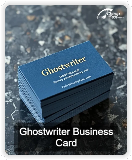 Ghostwriter business card design sample