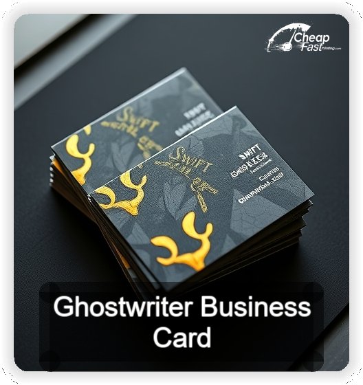 Ghostwriter business card design sample