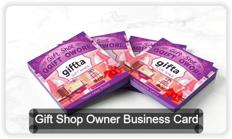 Gift Shop Owner business card design sample
