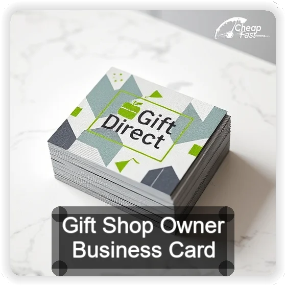 Gift Shop Owner business card design sample
