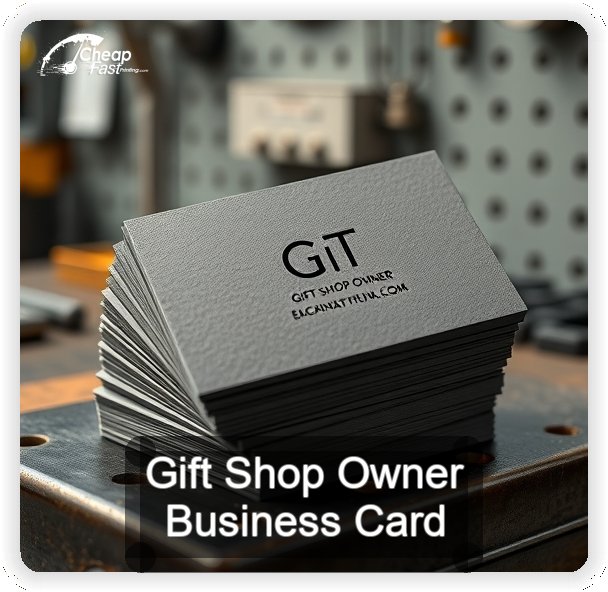 Gift Shop Owner business card design sample