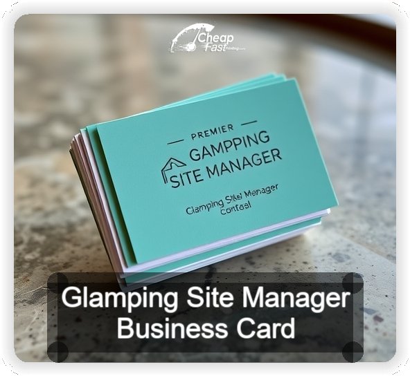 Glamping Site Manager business card design sample