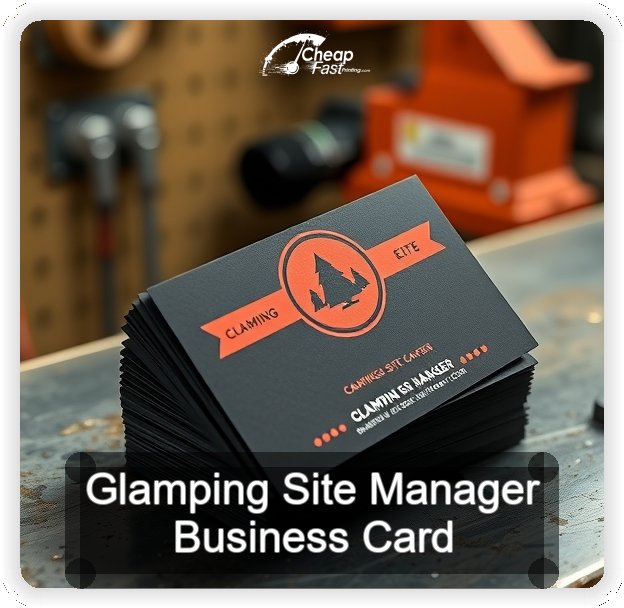 Glamping Site Manager business card design sample