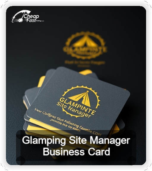 Glamping Site Manager business card design sample
