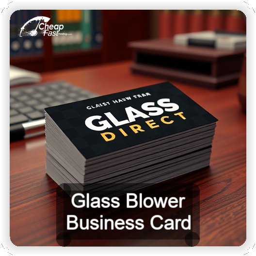 Glass Blower business card design sample