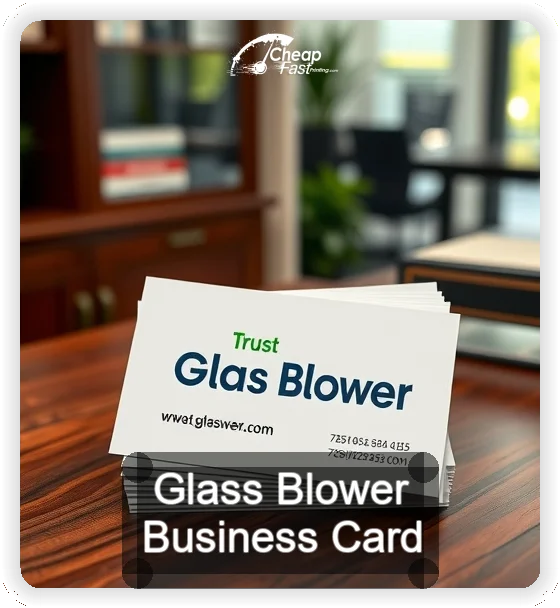 Glass Blower business card design sample