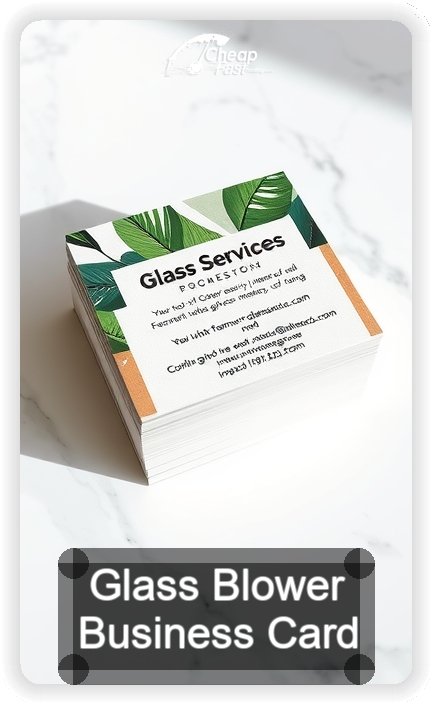 Glass Blower business card design sample