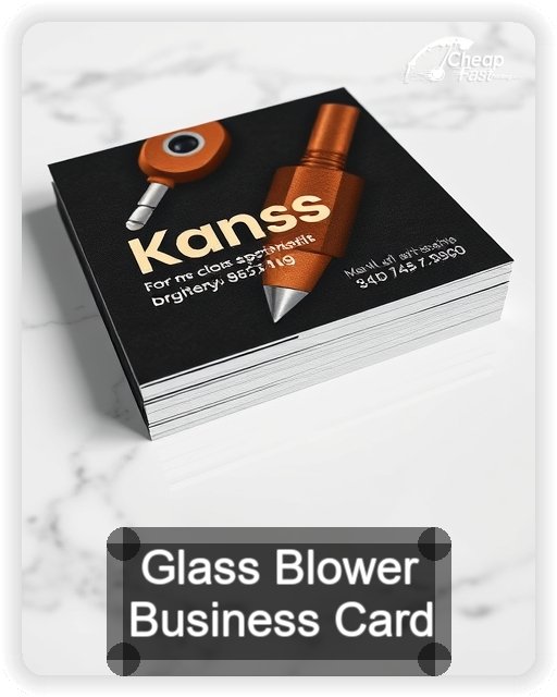 Glass Blower business card design sample