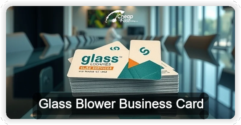 Glass Blower business card design sample