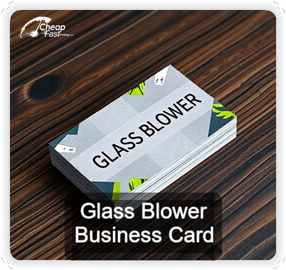 Glass Blower business card design sample