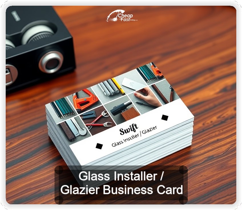 Glass Installer Glazier business card design sample