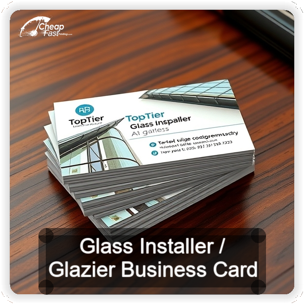 Glass Installer Glazier business card design sample
