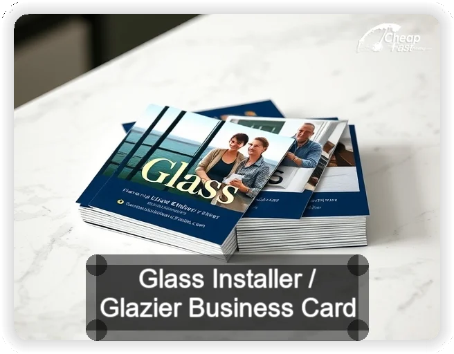 Glass Installer Glazier business card design sample