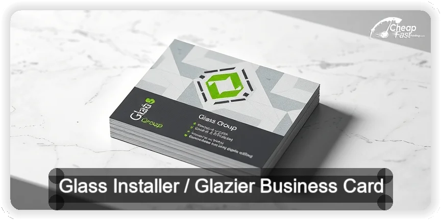 Glass Installer Glazier business card design sample