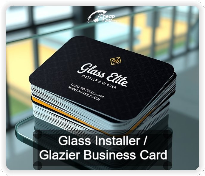 Glass Installer Glazier business card design sample