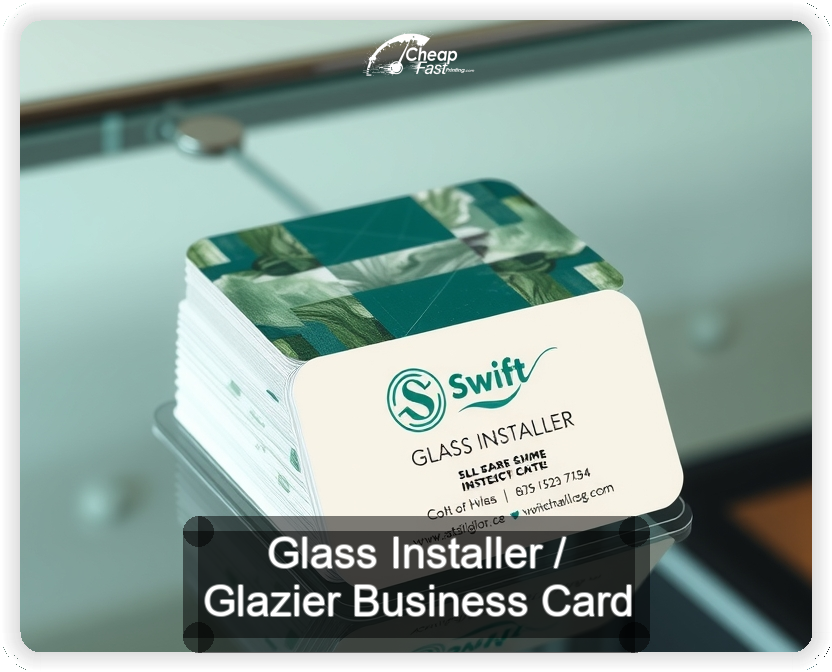 Glass Installer Glazier business card design sample