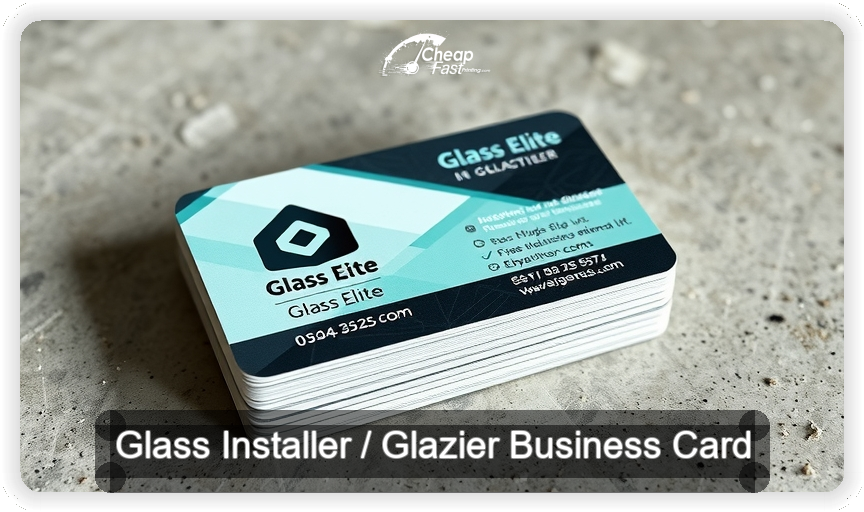 Glass Installer Glazier business card design sample