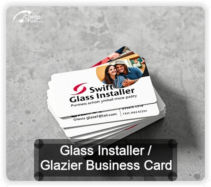 Glass Installer Glazier business card design sample