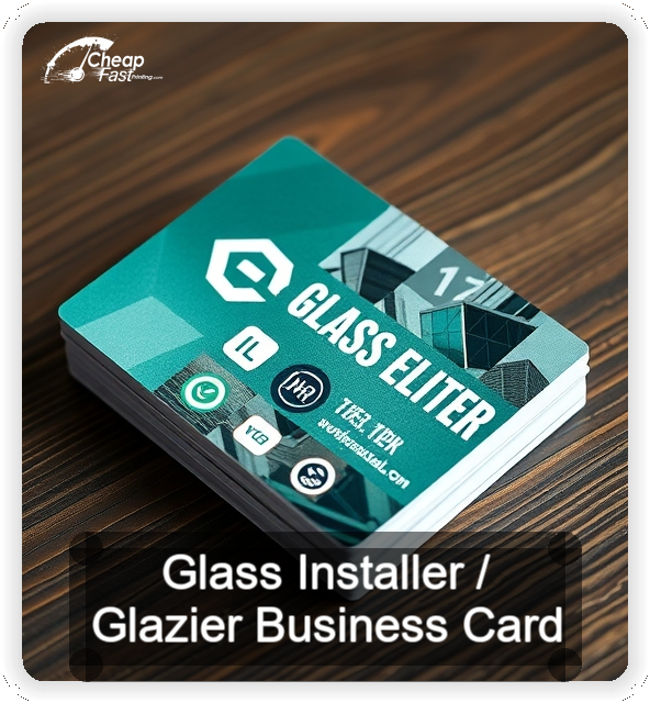 Glass Installer Glazier business card design sample