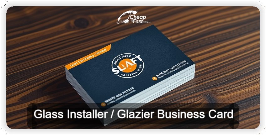 Glass Installer Glazier business card design sample
