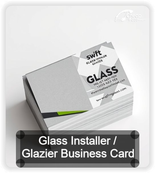 Glass Installer Glazier business card design sample