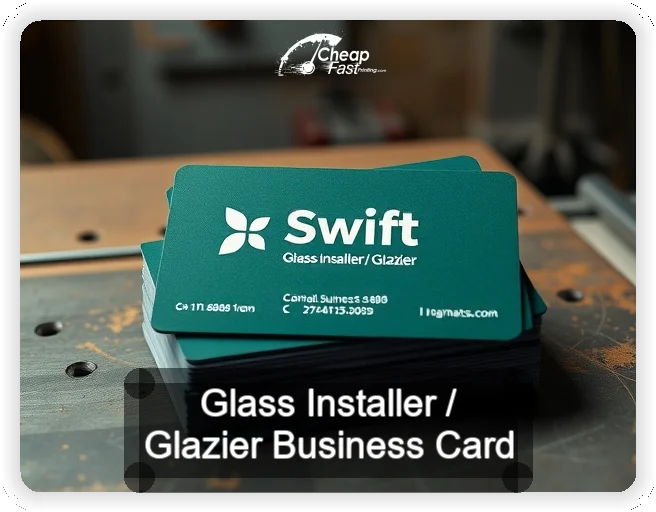 Glass Installer Glazier business card design sample