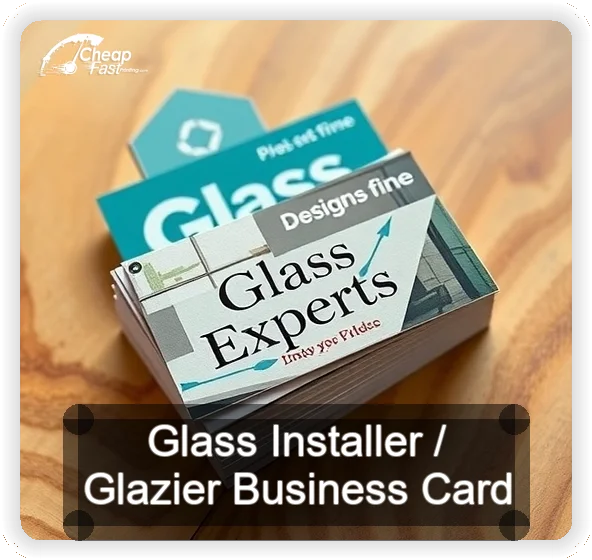 Glass Installer Glazier business card design sample