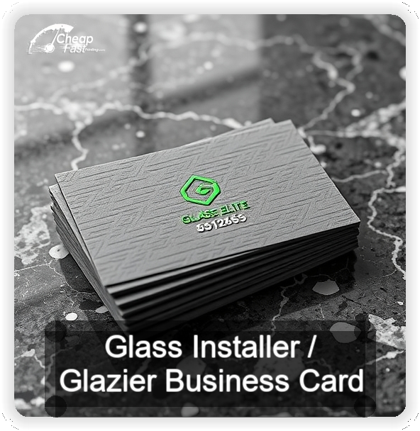 Glass Installer Glazier business card design sample
