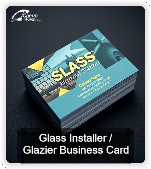 Glass Installer Glazier business card design sample