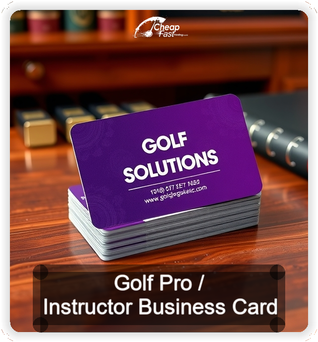 Golf Pro Instructor business card design sample
