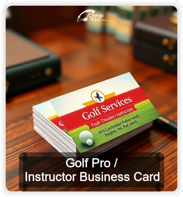 Golf Pro Instructor business card design sample