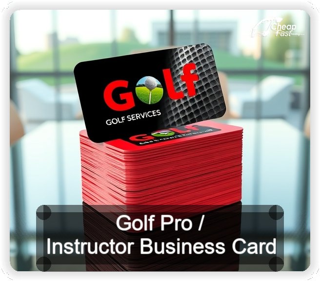 Golf Pro Instructor business card design sample