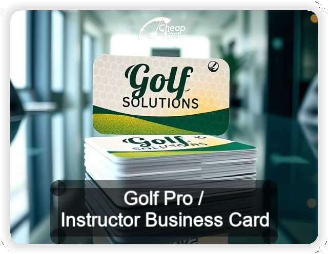 Golf Pro Instructor business card design sample