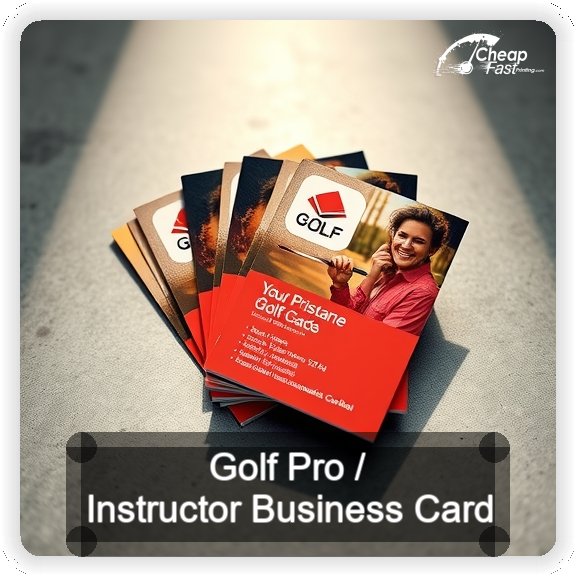 Golf Pro Instructor business card design sample