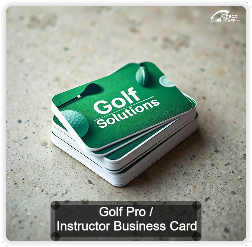 Golf Pro Instructor business card design sample