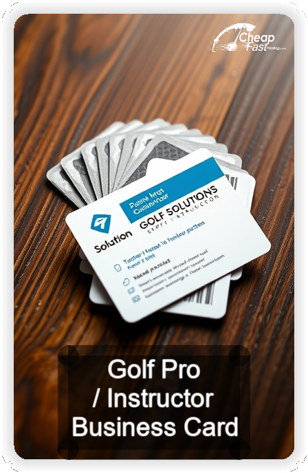 Golf Pro Instructor business card design sample