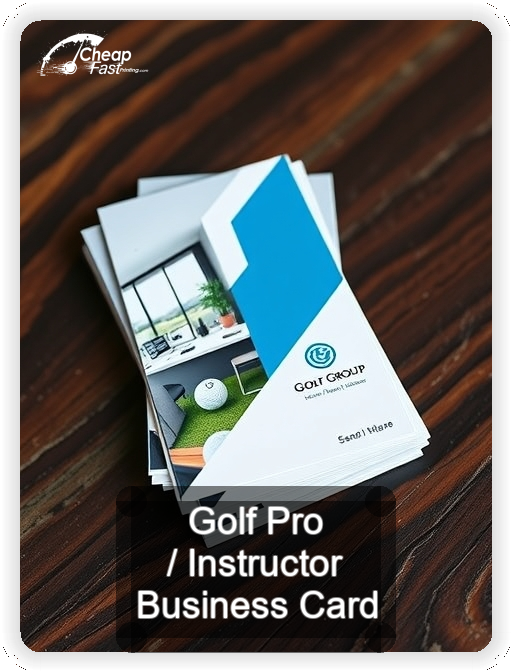 Golf Pro Instructor business card design sample
