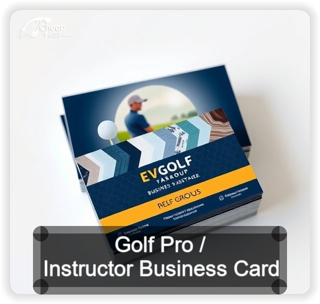 Golf Pro Instructor business card design sample