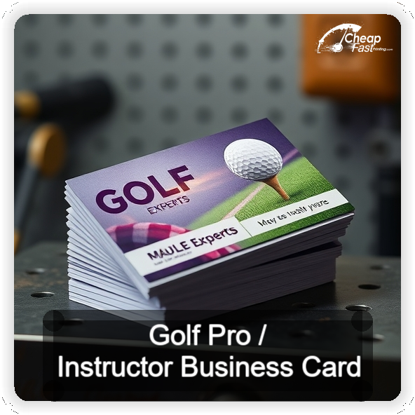 Golf Pro Instructor business card design sample