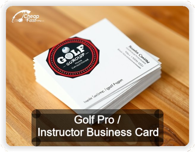 Golf Pro Instructor business card design sample