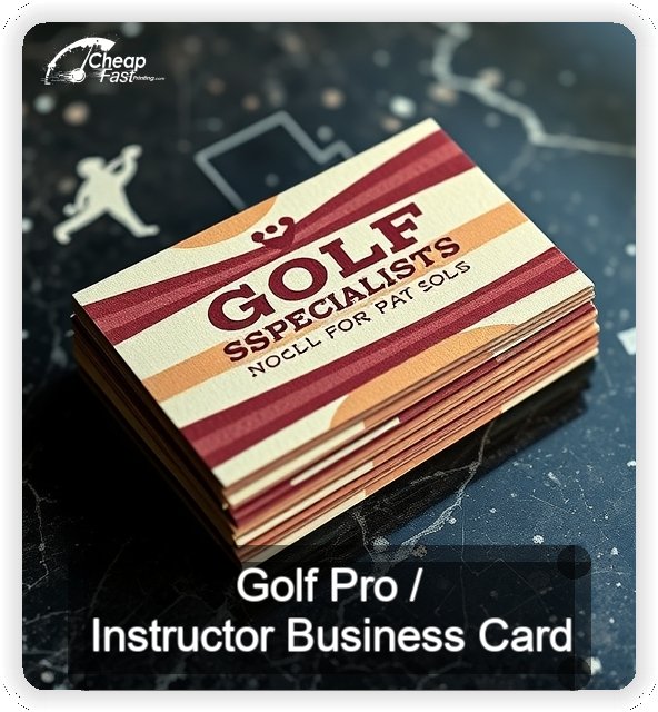 Golf Pro Instructor business card design sample