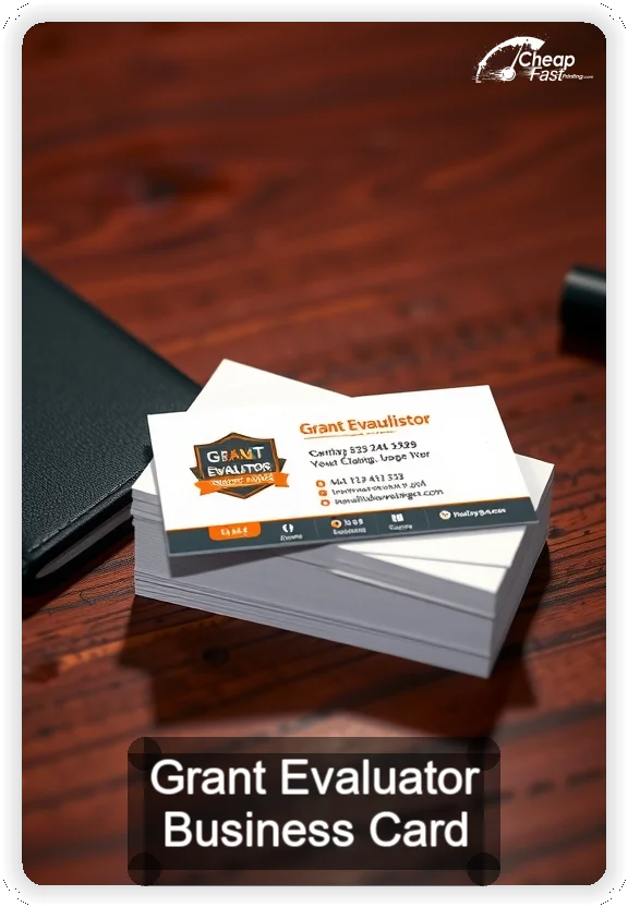 Grant Evaluator business card design sample